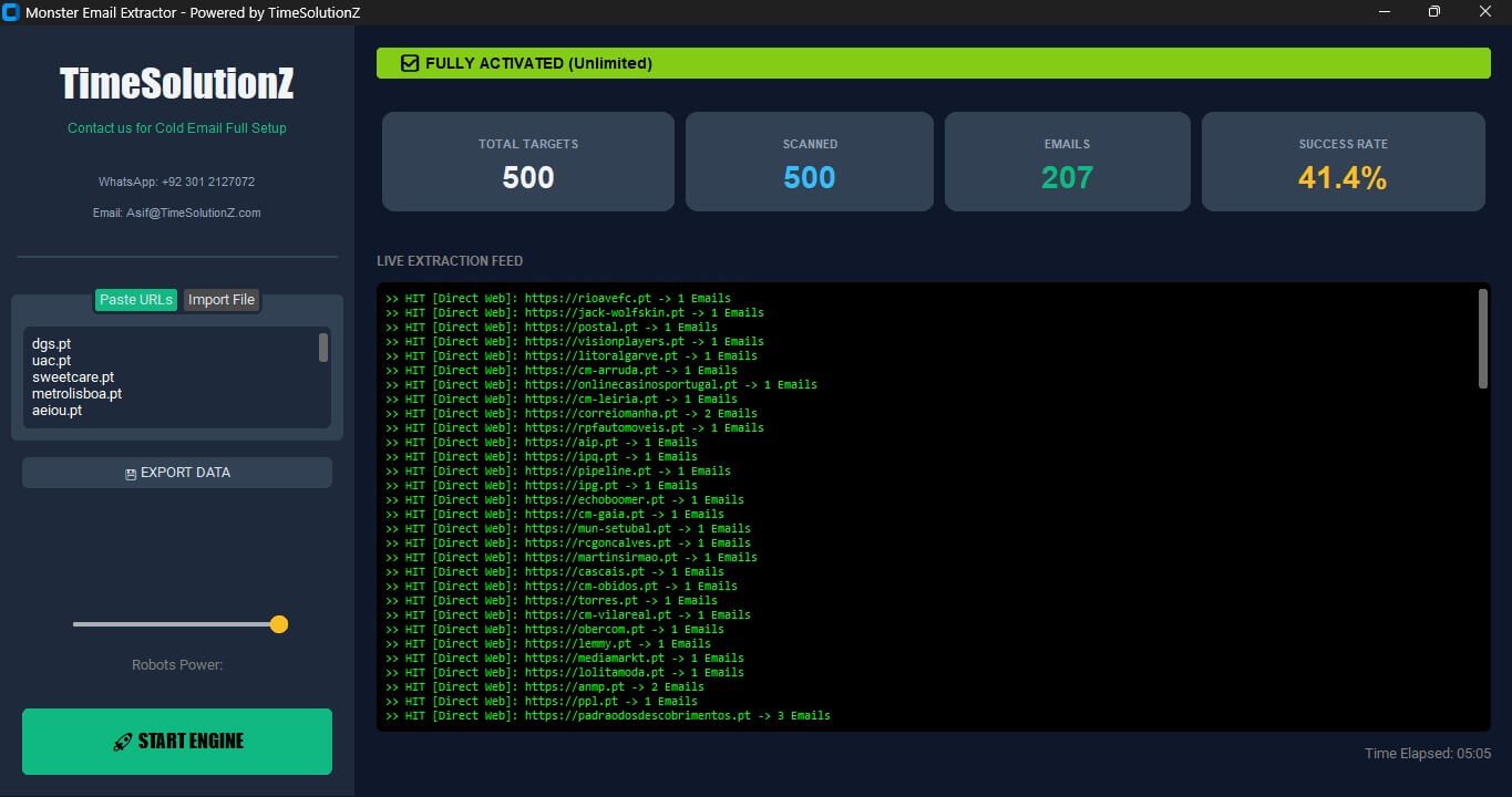 Monster Email Extractor